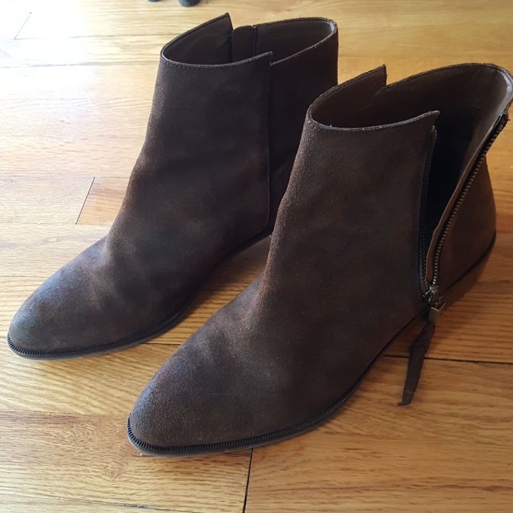 Elliott Lucca Rosaria Suede Dark Brown Bootie - Picture 2 of 8